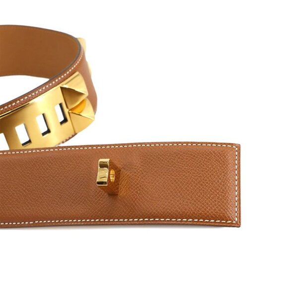 Hermes Collier de Chien Medor Belt Courchevel Epson Gold 65 main image 4